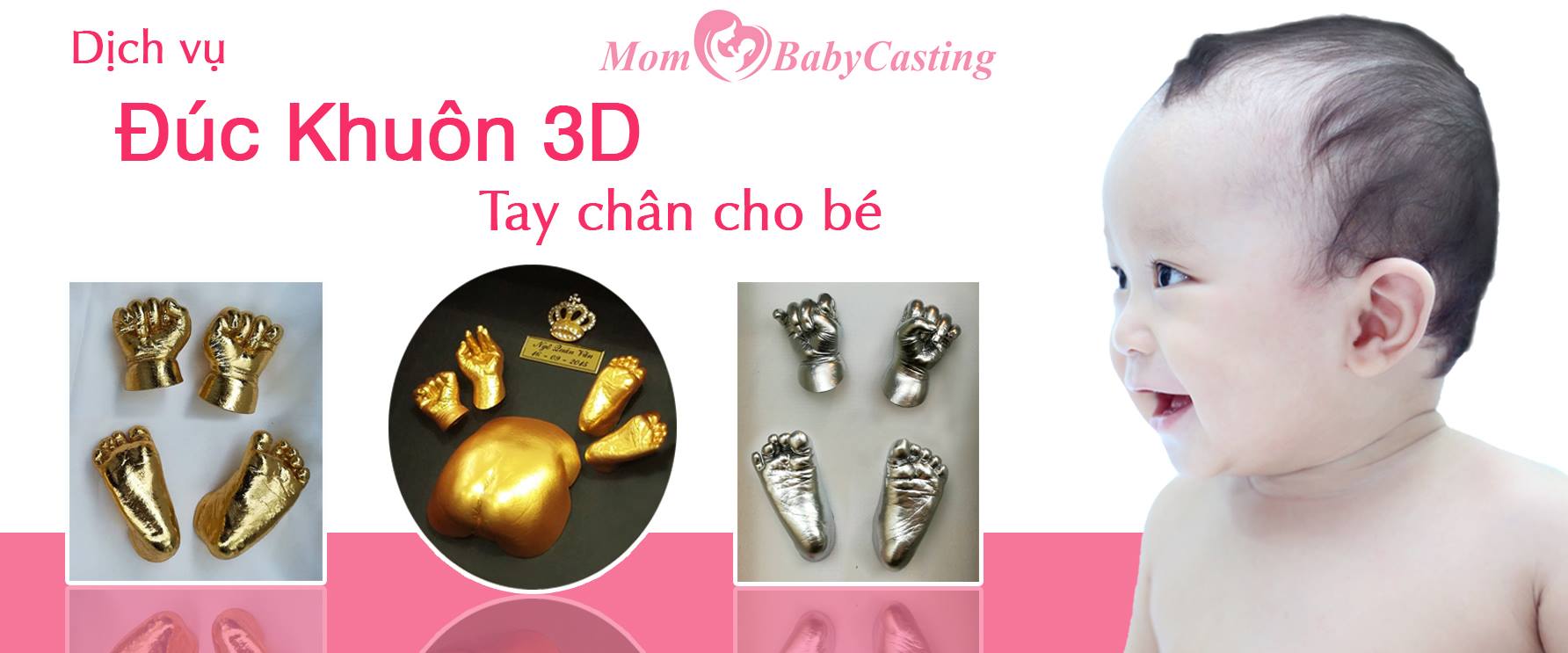 Đúc khuôn tay chân 3D Mom Baby Casting
